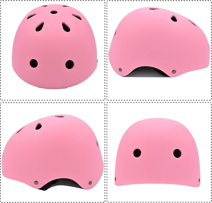 Kids Bike Helmet Set Adjustable for Children, Boys, Girls and Teenagers Aged 3-8 Years Includes Elbow, Knee, Wrist Guards Children's Helmet Protection Set for Bikes SkateboardsRollerskates-BubblyBeeBaby