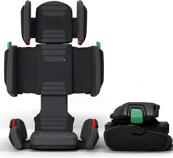 Mifold Hifold Adjustable Kids High Back Booster Car Seat with Strap – Slate Grey-BubblyBeeBaby