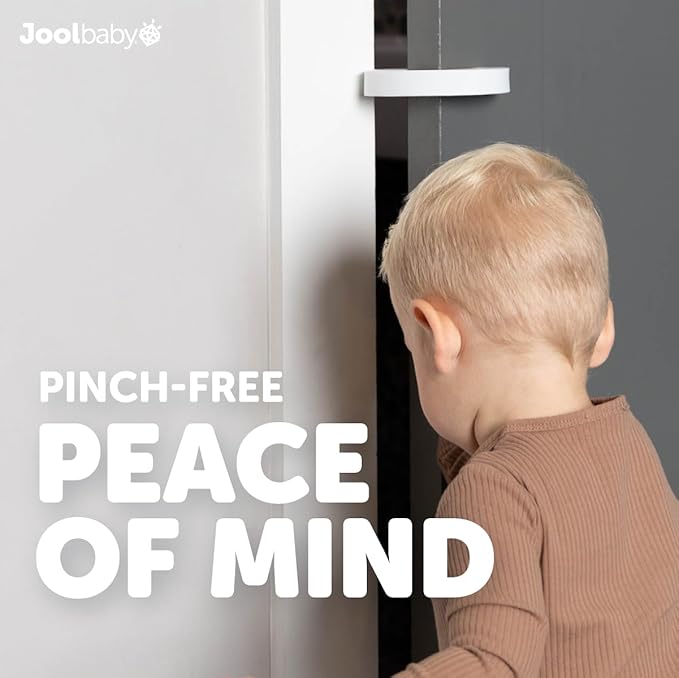 Jool Baby Door Pinch Guards (6 Pack) – Slam Preventer – Babyproof Doors to Avoid Pinched Fingers & Door Slamming, Keep Pets from Getting Locked in-BubblyBeeBaby