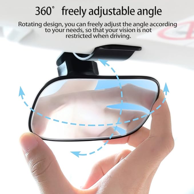 Universal Car Interior Rearview Baby Mirror Wide Angle Convex Mirror Clip-on mirrors for Viewing Rear Passengers-BubblyBeeBaby