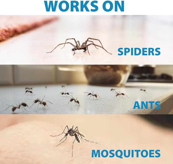 Insect Shoo Spray - Insect Repellent Spray - Pet and Kid Safe Ant, Mosquito, and Spider Repellent for Indoor/Outdoor Use - Lemongrass, Thyme, Geraniol Powered Bug Control for Home-BubblyBeeBaby