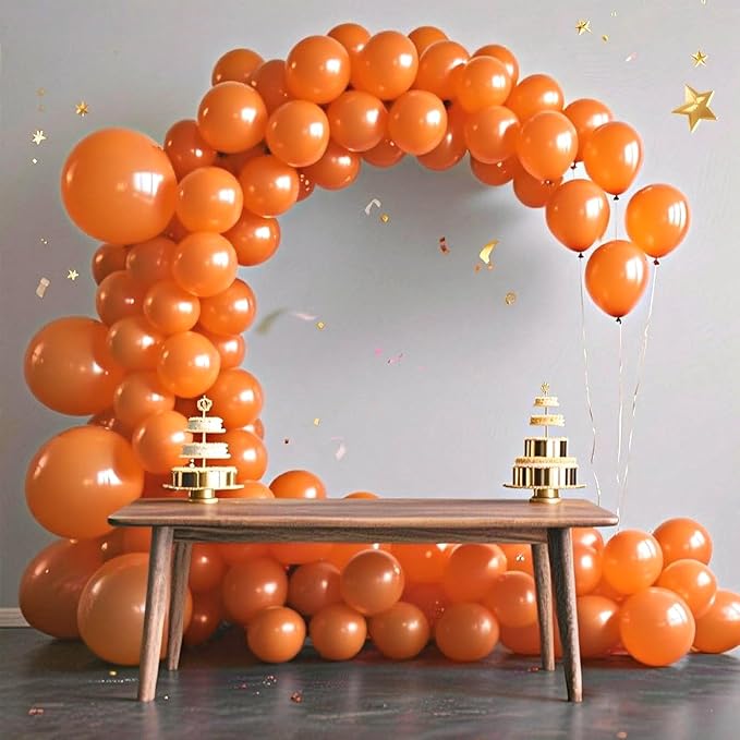 140pcs Orange Round Balloons Different Sizes 18 12 10 5 Inch Latex Balloons for Arch Decoration Party Balloon Kit for Graduation Birthday Party Wedding Balloon Baby Shower Decoration-BubblyBeeBaby