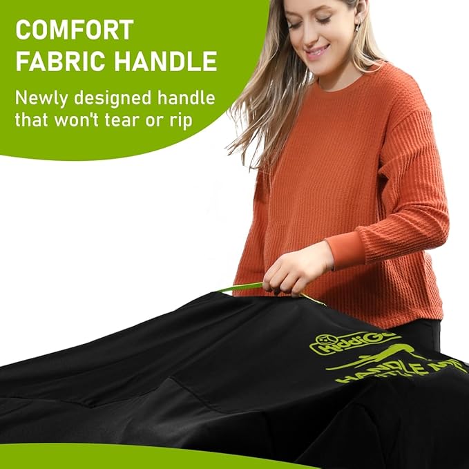 Travel Stroller Bag for Airplane, Black and Green, 47" H x 24" W x 15" D, Fits Most Large, Single, Double, Jogging Strollers,Waterproof, Heavy-Duty Protection, Easy-to-Carry Design-BubblyBeeBaby