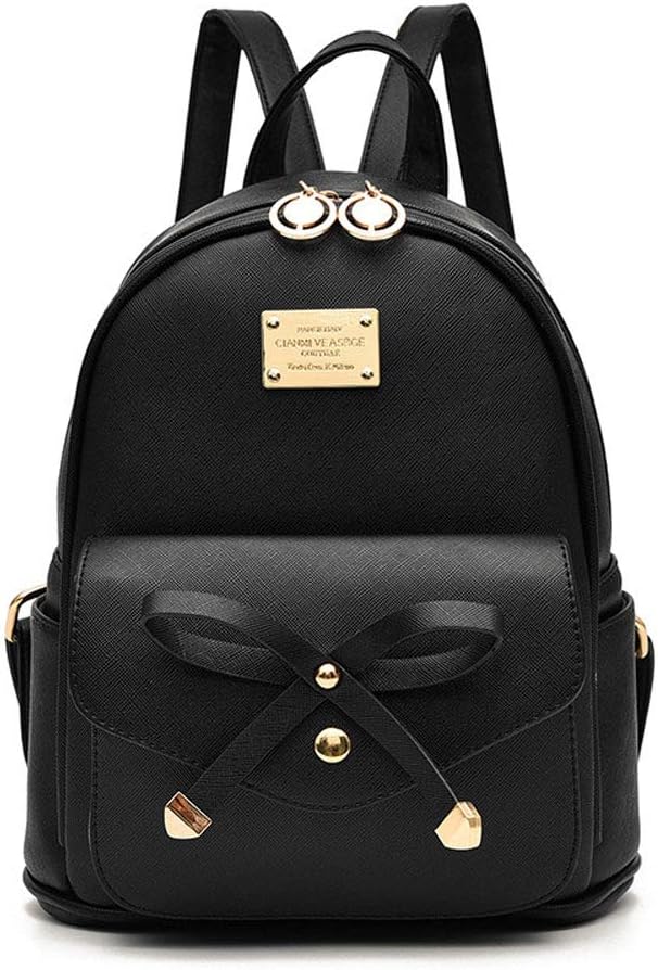 I IHAYNER Girls Bowknot Cute Leather Backpack Mini Backpack Purse for Women-BubblyBeeBaby