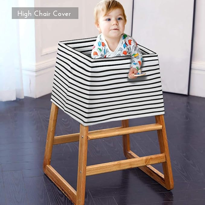 Yoofoss Nursing Cover Breastfeeding Scarf - Baby Car Seat Covers, Infant Stroller Cover, Strechy Carseat Canopy for Boys and Girls (Black Stripe)-BubblyBeeBaby