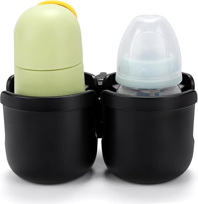 Accmor Stroller Cup Holder, Bike Cup Holder, Universal Cup Holder for Uppababy Nuna Doona Strollers, 2-in-1 Cup Phone Holder for Stroller, Bike, Wheelchair, Walker, Scooter-BubblyBeeBaby