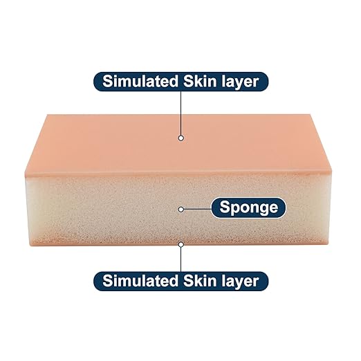 Injection Pad for Nursing Students, Injection Teaching Model with Absorbent Sponge, Subcutaneous Injection Training Pad for Medical Student(Training Use Only)-BubblyBeeBaby