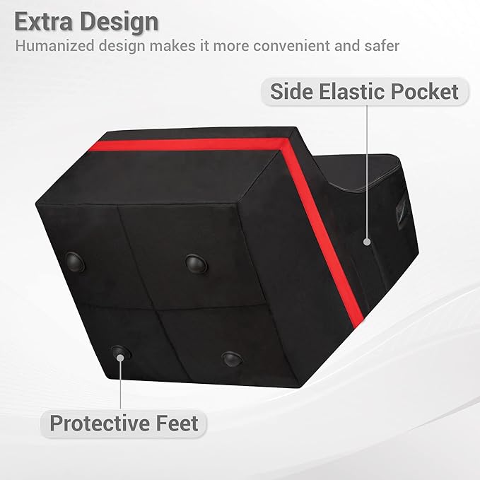 Car Seat Travel Bag - Padded, Comfortable, Durable, Roomy Gate Check Carseat Cover Backpack Fits 3-in-1，Convertible, Booster & Infant Car Seats for Airplane, Airport, Red-BubblyBeeBaby