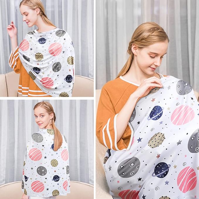 Yoofoss Nursing Cover Breastfeeding Scarf - Baby Car Seat Covers, Infant Stroller Cover, Carseat Canopy for Girls and Boys-BubblyBeeBaby