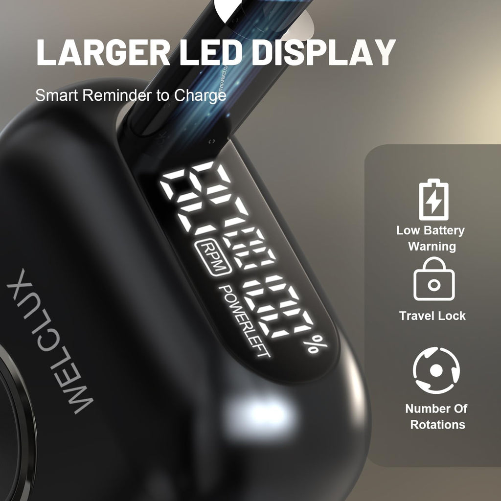 Electric Foil Shavers for Men: Upgraded Mini Electric Razor with 4 Floating Blades & Big LED Display - Foil Shaver for Men with 2 Gears Adjustable - Face Shaver with IPX7 Waterproof,USB Type C