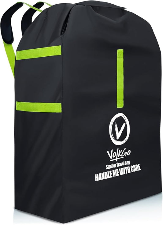 V VOLKGO Stroller Bag for Airplane, Large Cover for Airtravel, Jogger & Umbrella Stroller Cover for Travel - Fits Most Sizes, Gate Check Bag, Heavy Duty Durable Infant carrier covers for Air Travel-BubblyBeeBaby
