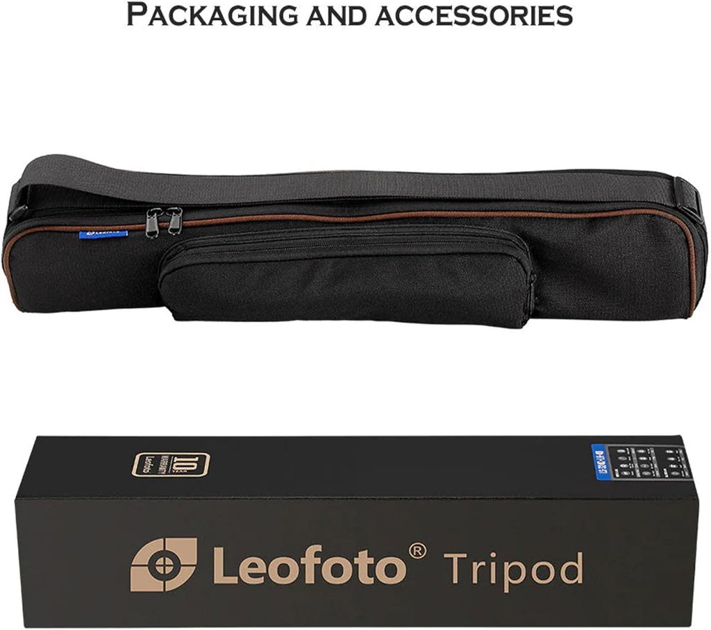 Leofoto Professional Camera Tripod, 50" Compact Carbon Fiber Tripod for DSLR Video Camcorder, 4 Leg Sections, 360° Ball Head, Max Load 8KG/18Lb (LS-254CX+LH-36LR)