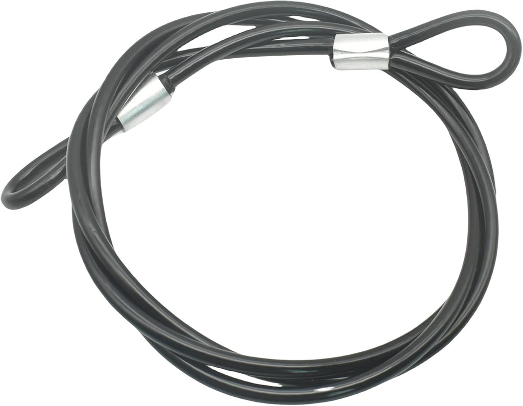 4FT 4mm Stainless Steel Outdoor Travel Security Cable Lock,Braided Steel Coated Safety Cable Luggage Lock,Safety Cable Wire Rope Double Loop Lightweight