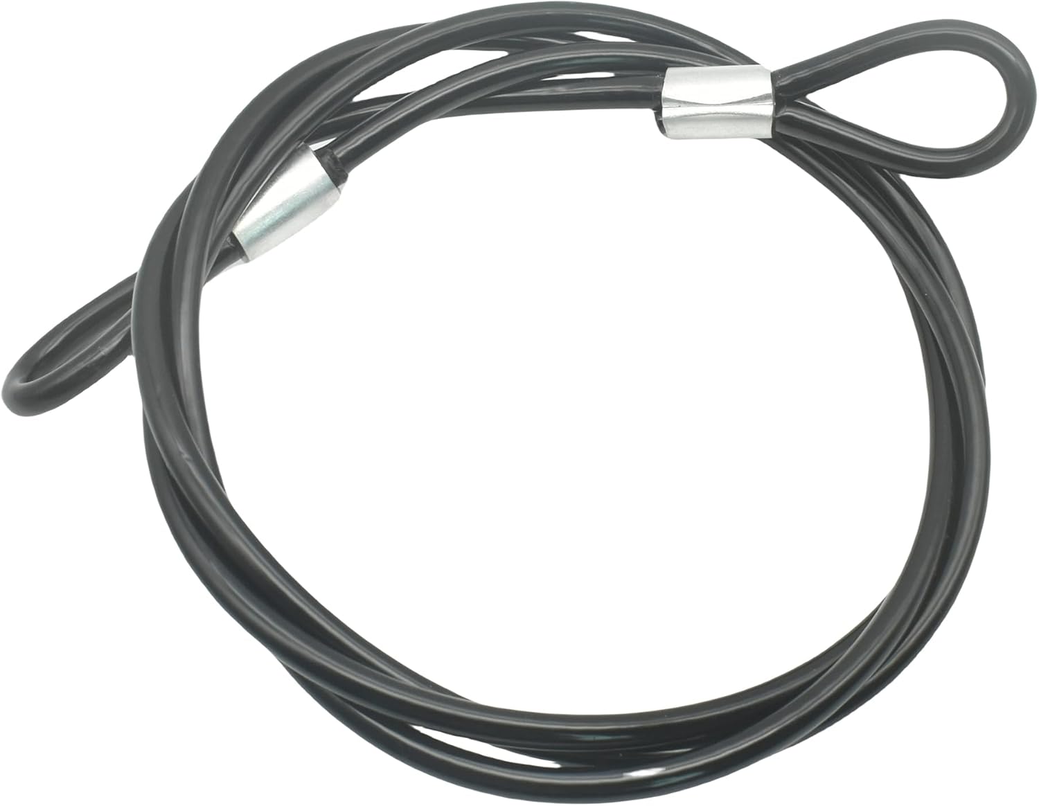 4FT 4mm Stainless Steel Outdoor Travel Security Cable Lock,Braided Steel Coated Safety Cable Luggage Lock,Safety Cable Wire Rope Double Loop Lightweight