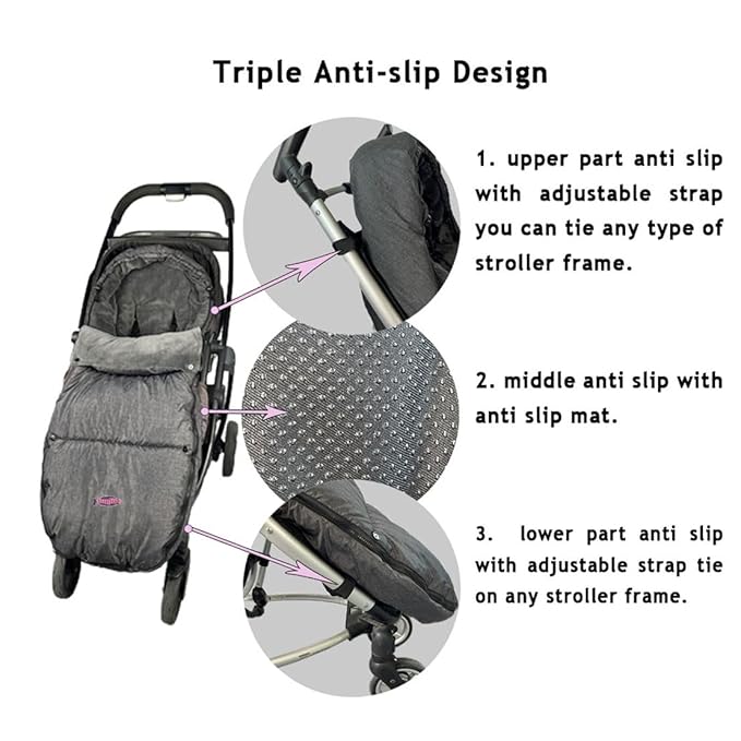 Toddler Stroller Footmuff Cosy Toe Buggy Pushchair Sleeping Bag, Easy Open & Removable Front Piece,Special Design Fits All Travel Gears Perfectly, 6-48M-BubblyBeeBaby