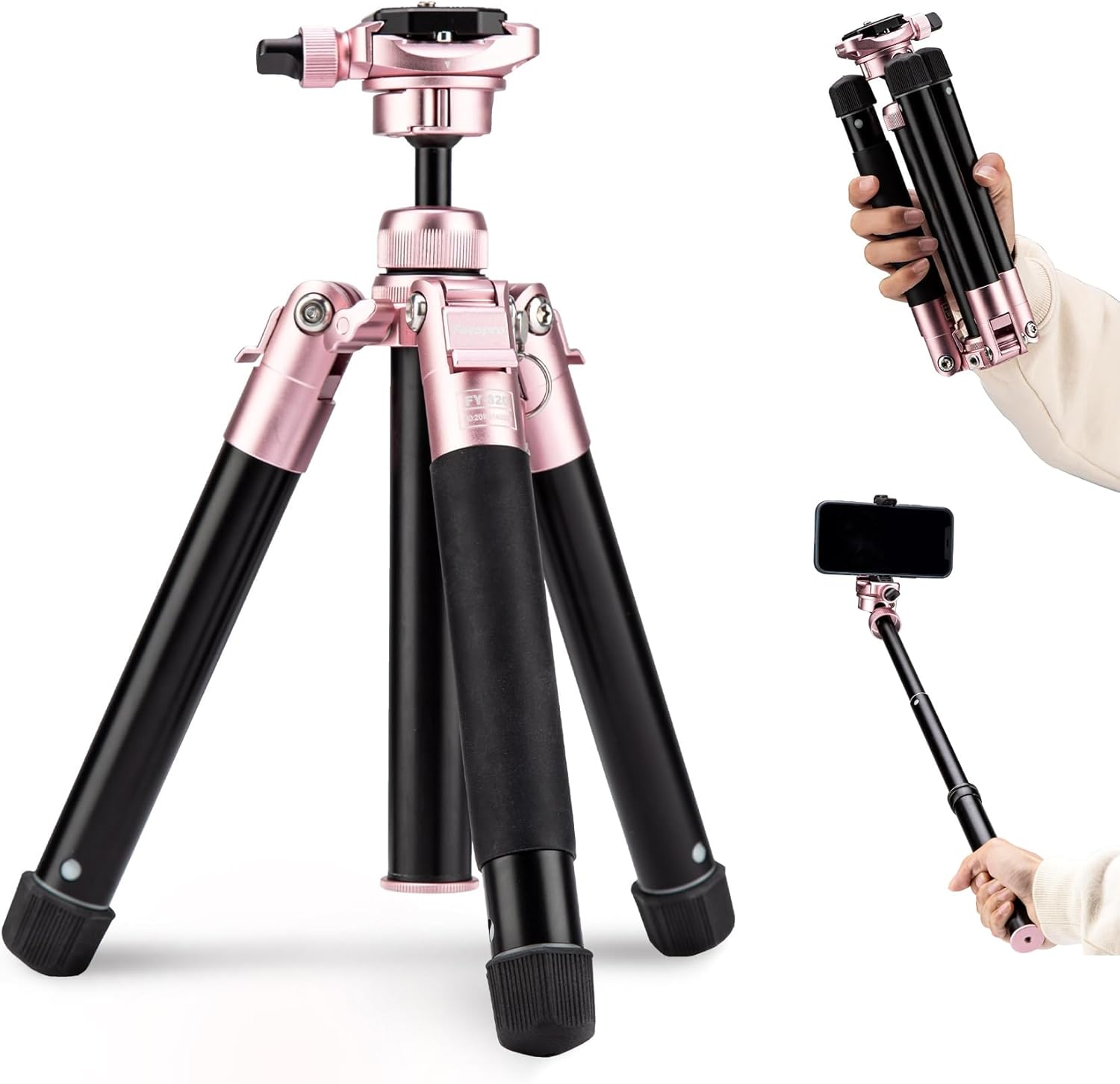 Fotopro FY820 Mini Travel Tripod (Pink)
