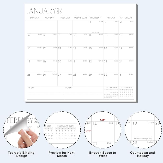 2025-2027 Magnetic Fridge Calendar 21 Monthly Magnetic Calendar for Refrigerator Planner Runs from October 2025 Until June 2027 Easy Organizing Markers Tearable (Simplicity)-BubblyBeeBaby
