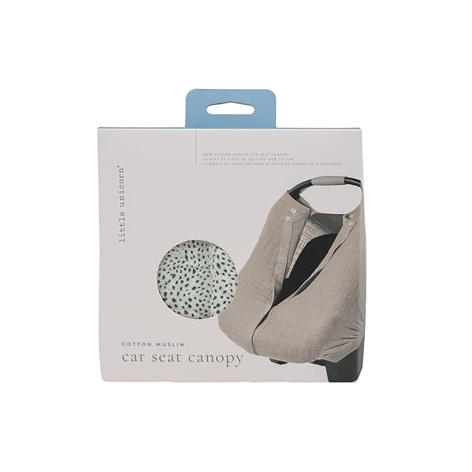 Little Unicorn Breathable Car Seat Canopy | Magnetic Closure Cover & Universal Fit | Protection & Privacy for Baby (Green Seed)-BubblyBeeBaby