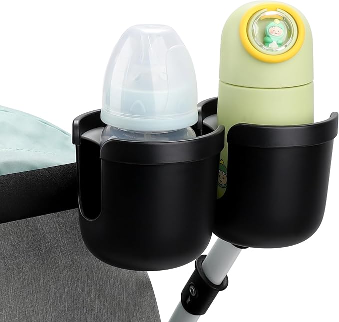 Accmor Stroller Cup Holder, Bike Cup Holder, Universal Cup Holder for Uppababy Nuna Doona Strollers, 2-in-1 Cup Phone Holder for Stroller, Bike, Wheelchair, Walker, Scooter-BubblyBeeBaby