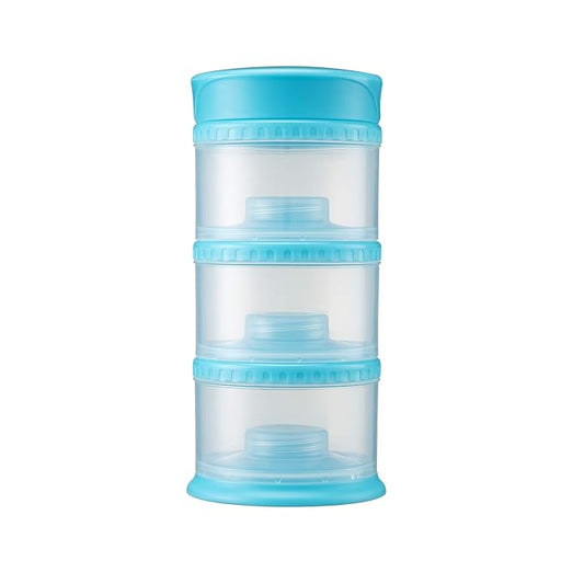 Innobaby Packin' Smart Stackable and Portable Storage System for Formula, Liquid, Baby Snacks and More. 3 Stackable Cups in Blueberry. BPA Free., 12 Ounce-BubblyBeeBaby