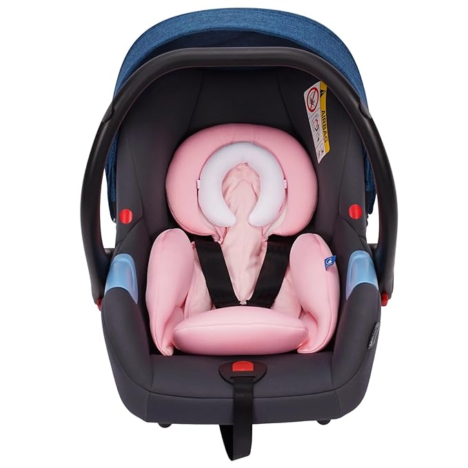 COOLBEBE New 2-in-1 Babybody Supports for Baby Newborn Infants - Extra Soft Stroller Cushion Pads Car Seat Insert, Perfect for Carseats, Strollers, Swings, Pink-BubblyBeeBaby