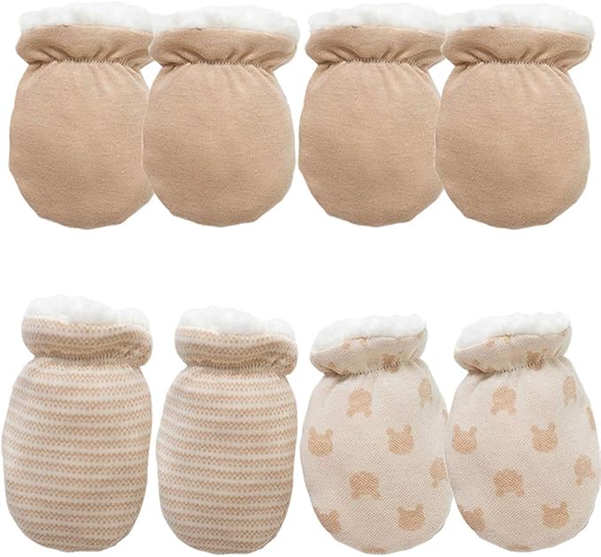 Baby Mittens Sherpa Lined Fleece 0-24 Months Winter-BubblyBeeBaby