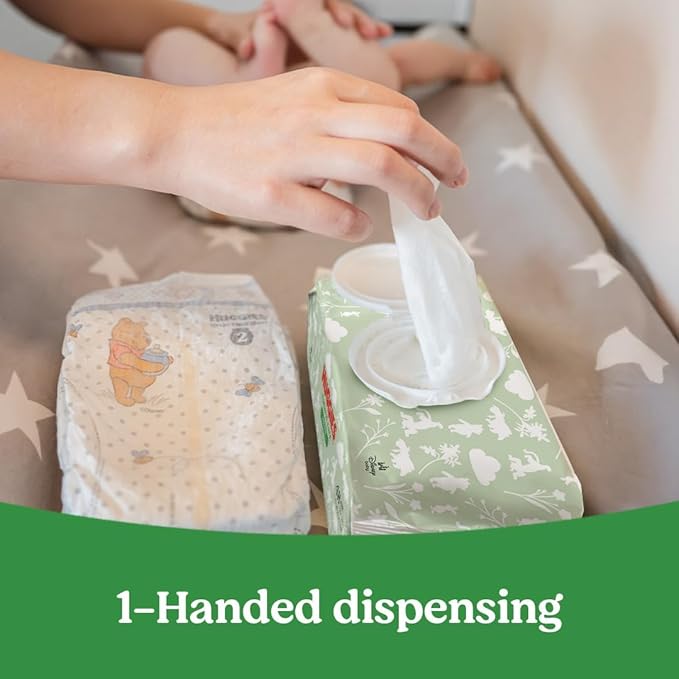 Huggies Natural Care Sensitive Baby Wipes, Unscented, Hypoallergenic, 99% Purified Water, 9 Flip-Top Packs (3 packs of 3), 504 Total Wipes (56 Wipes per pack), Packaging May Vary-BubblyBeeBaby