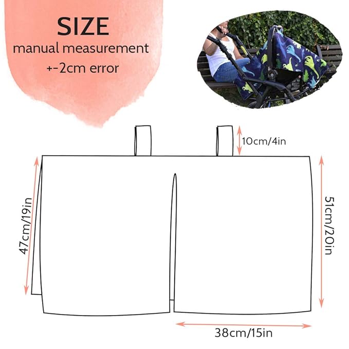 TANOFAR Car Seat Cover Baby, Carseat Covers Baby Boy Girl, Peekaboo Opening Infant Car Seat Cover for Winter, Warm & Cozy, Blue Dinosaur-BubblyBeeBaby