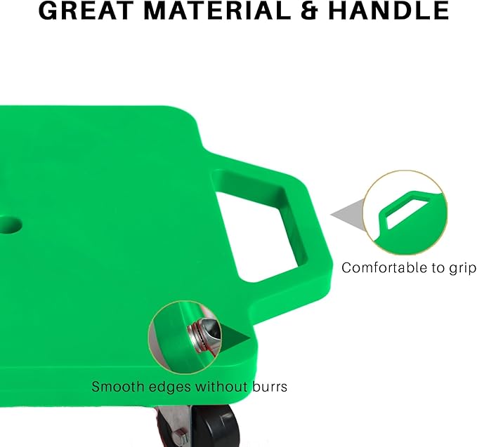 2 Plastic Scooter Boards with Handles for Kids Sitting and Sports Training, with 1 Ring, 2 Ropes and 4 Beanbags, Indoor and Outdoor Play-BubblyBeeBaby