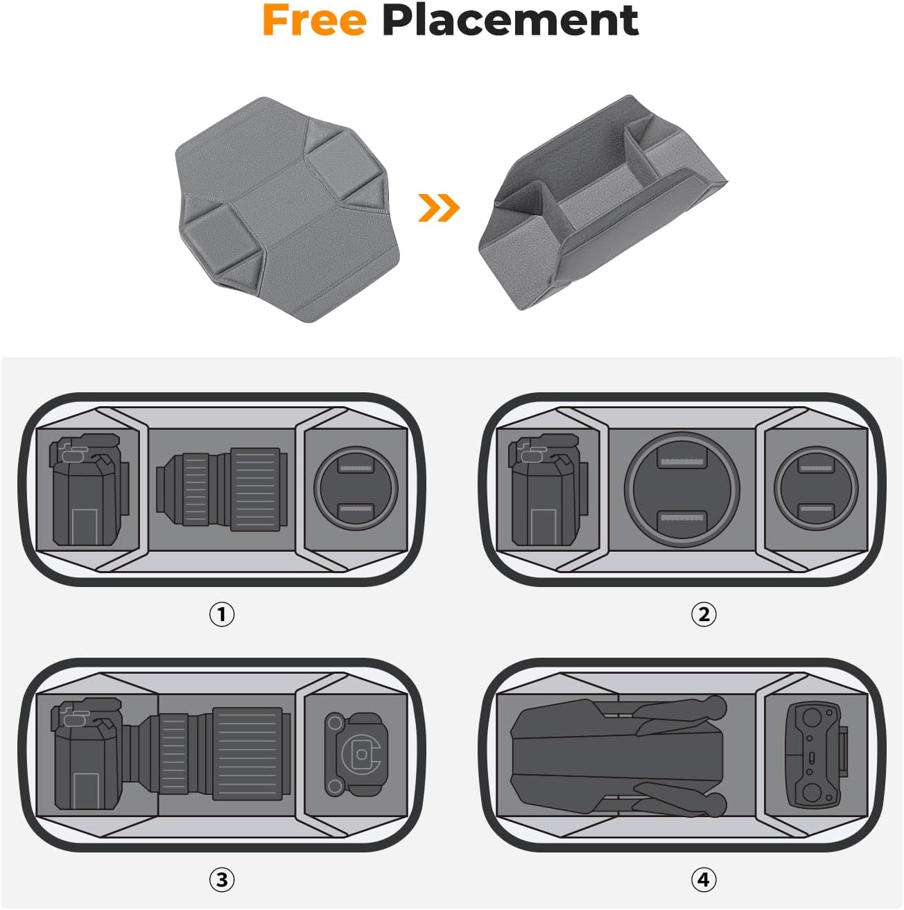 K&F Concept 2 in 1 Sling Bag Everyday Shoulder Bag & Multifunction Photography Crossbody Camera DSLR Backpack Portable Bag