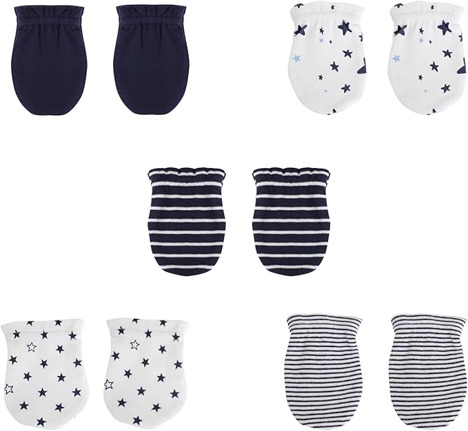 5 Pairs Baby Not Scratch Mittens 0-6 Months New Born Boy Girl Gloves Cute Infant Accessories-BubblyBeeBaby