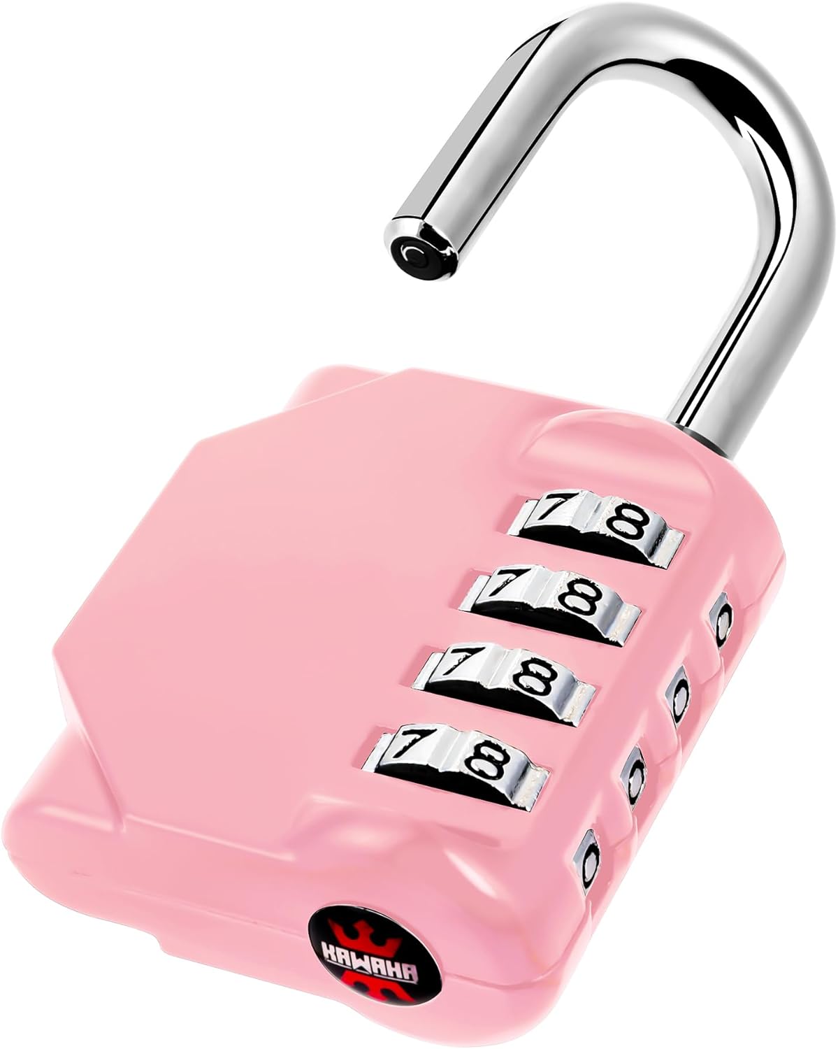 CL11RQ Combination Lock, 4 Digit Outdoor Combination Padlock Set Your own Combination for Gym Locker Lock, School, Gates, Doors, Toolbox, Hasps and Storage (Rose Quartz *1)