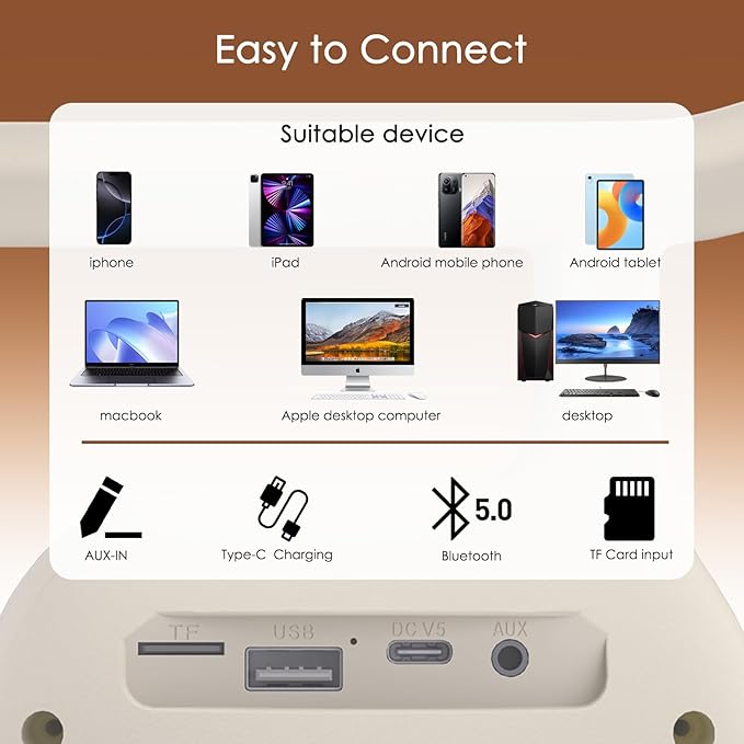 Karaoke Machine for Kids Adults Portable Bluetooth Speaker with 2 Wireless Microphones LED Lights Artistic Design 8-Hour Battery Support Family&Party Choice Fun for All Ages Gifts-BubblyBeeBaby