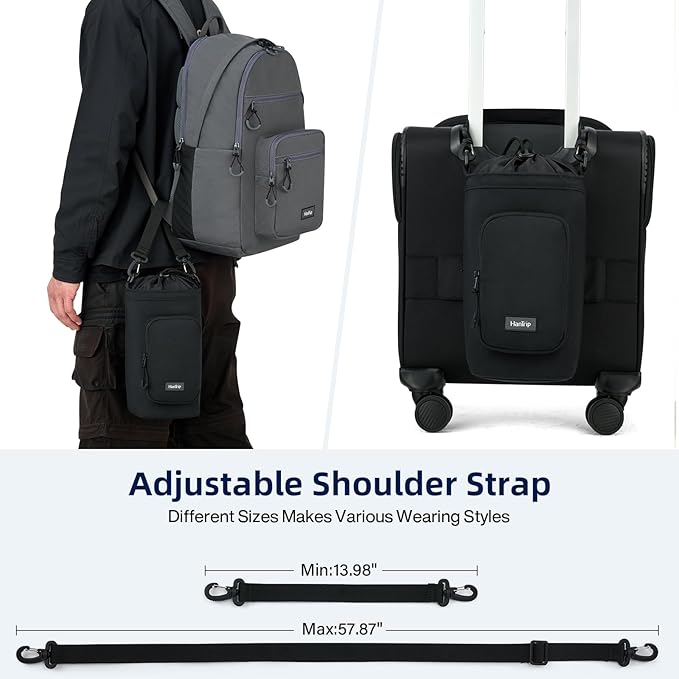 Insulated Water Bottle Carrier Bag with Strap Phone Pocket for 25/32/40/64 oz Tumbler Cup, Water Bottle Holder-BubblyBeeBaby