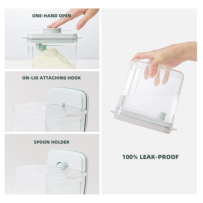 1000ml Formula Travel Container Airtight Formula Dispenser On The Go, 11OZ, 0.66LB, 300g, Clear-BubblyBeeBaby