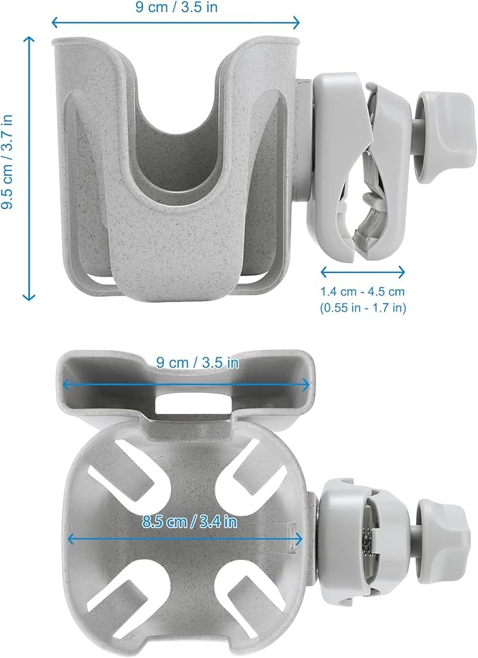 Accmor Stroller Cup Holder with Phone Holder, Bike Cup Holder, Universal Cup Holder for Uppababy Nuna Doona Strollers, 2-in-1 Cup Phone Holder for Stroller, Bike, Wheelchair, Walker, Scooter-BubblyBeeBaby
