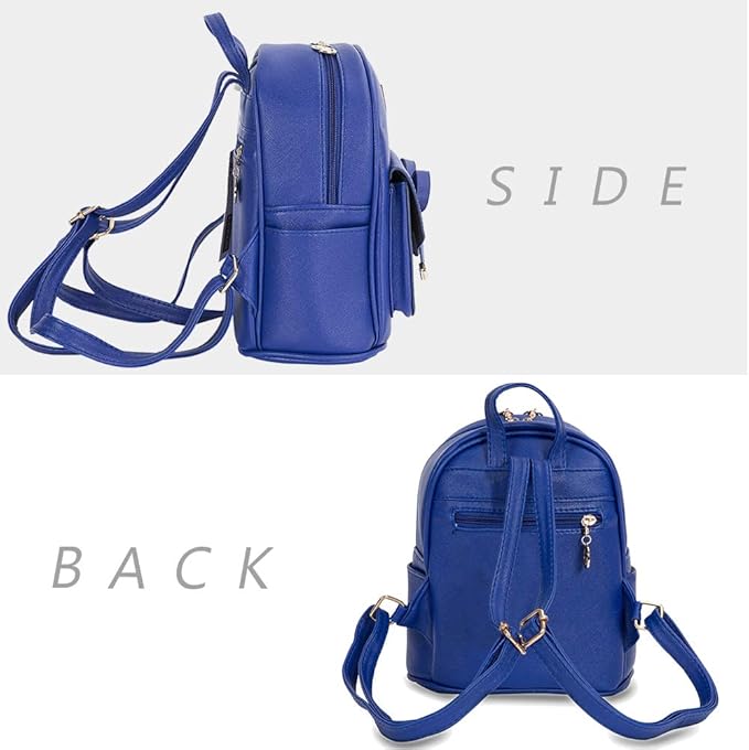 I IHAYNER Girls Bowknot Cute Leather Backpack Mini Backpack Purse for Women-BubblyBeeBaby