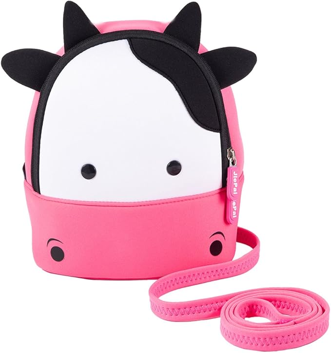 JiePai Cow Toddler Kids Backpack with Harness Leash for Boys Girls Age 1-3-BubblyBeeBaby