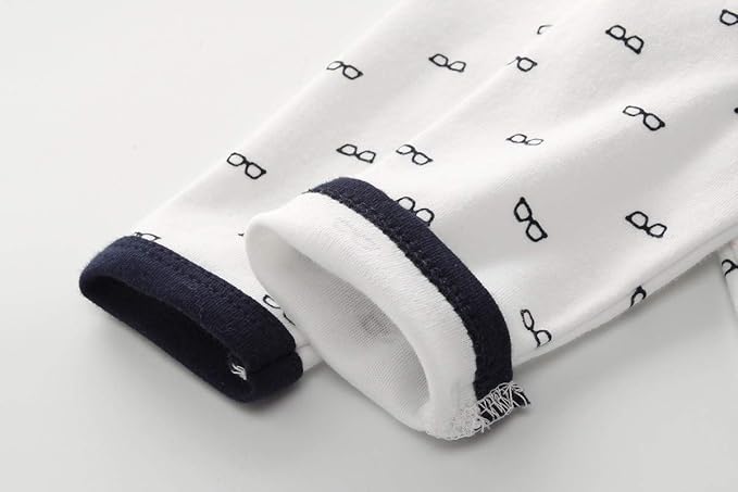 Kiddiezoom Baby and Toddler Boys'Snug Fit Footed One-Piece Romper Jumpsuit Cotton Cotton Footed Outfit-BubblyBeeBaby