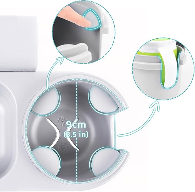 SnackPod Child Cup & Snack Holder for Convertible Car Seats & Strollers - BPA Free - Grey-BubblyBeeBaby