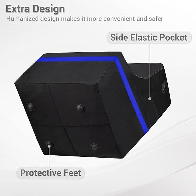 Car Seat Travel Bag - Padded, Comfortable, Durable, Roomy Gate Check Carseat Cover Backpack Fits 3-in-1，Convertible, Booster & Infant Car Seats for Airplane, Airport, Blue-BubblyBeeBaby