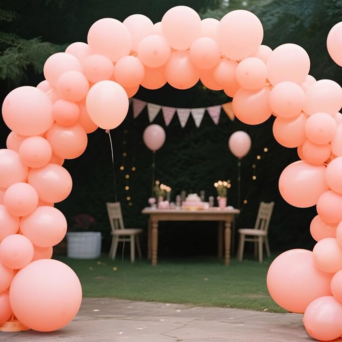 140pcs Pastel Pink Round Balloons Different Sizes 18 12 10 5 Inch Latex Balloons for Arch Decoration Party Balloon Kit for Graduation Birthday Party Wedding Balloon Baby Shower Decoration-BubblyBeeBaby