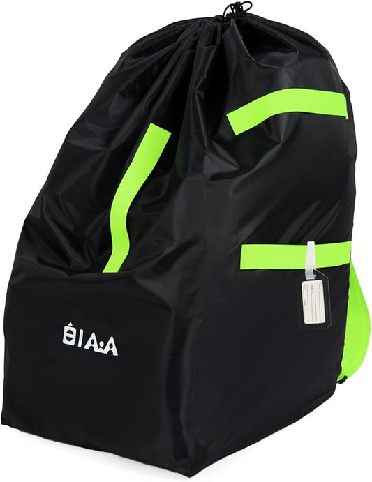 elaia Car Seat Travel Bag for Airplane, Waterproof Wearable with Straps, Large Capacity Padded Car Seat Check Bag, Perfect for Air Travel, Family Vacations, and Parents with Infants-BubblyBeeBaby