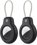 for AirTag Holder Case with Keychain, Air Tags-2 Pack for Apple Air Tag Holder with Wire Cable Lock Key Ring Chain Air Tagholder Accessories for GPS Item Tracker Kids,Keys,Luggage