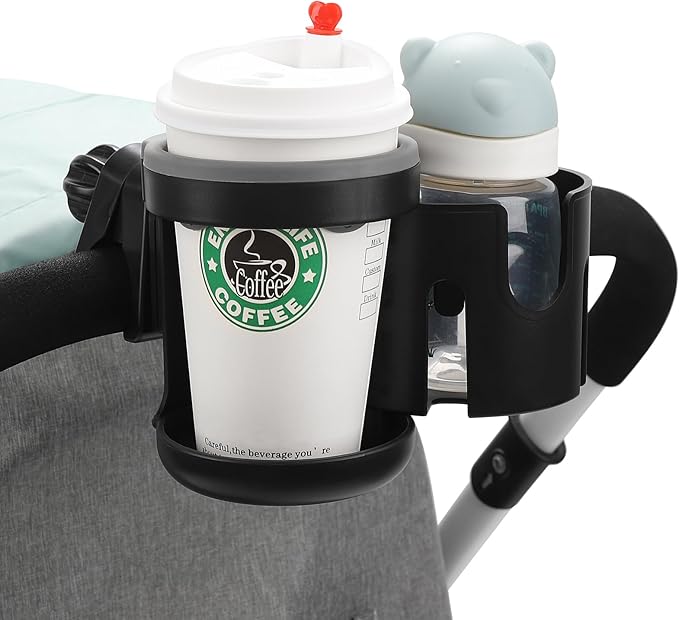 Accmor Universal Cup Holder, Stroller Cup Holder, 360° Rotatable Large Caliber Designed Bottle Holder for Stroller, Bike, Wheelchair, Walker, Scooter-BubblyBeeBaby