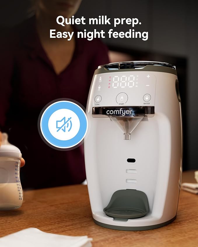 Instant Formula Maker comfyer, Customizable and Automatic Formula Dispenser Machine with Accurate Temperature Control for Baby, Automatic Powder Blending for All Brands of Bottle and Formula, White-BubblyBeeBaby