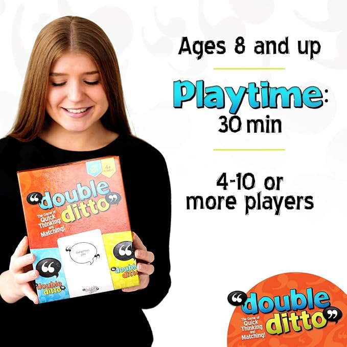 Inspiration Play Double Ditto - a Hilarious Award-Winning Family Party Game for 4-20 Players (Ages 8 and up)-BubblyBeeBaby