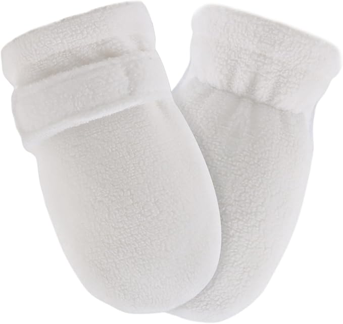 Zsedrut No Scratch Baby Mittens Toddler Infant Fleece Lined Gloves Winter Warm Mitten for Baby Boys Girls-BubblyBeeBaby