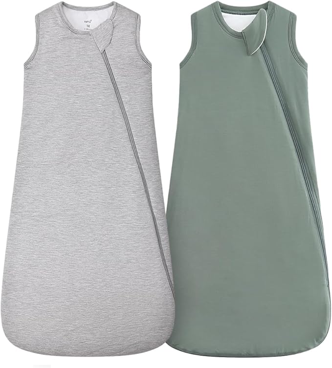 HAPIU Unisex Rayon Made from Bamboo Baby Sleep Sack TOG 1.0, 2-Way Zipper YKK, Wearable Blanket Baby-BubblyBeeBaby