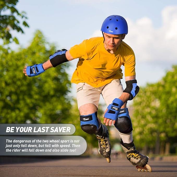 JBM Adult & Kids Knee Pads Elbow Pads and Wrist Guards for Inline Skating, Roller Skating, Skateboarding, Scootering-BubblyBeeBaby